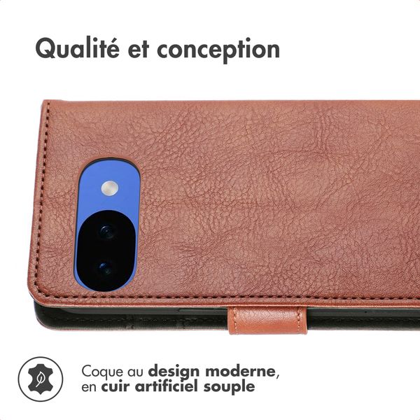 imoshion Étui de télephone portefeuille de luxe Google Pixel 10a - Marron