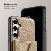 Selencia Coque de télephone Sera avec cordon et porte-cartes enveloppe Samsung Galaxy A35 - Taupe