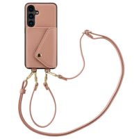 Selencia Coque de télephone Sera avec cordon et porte-cartes enveloppe Samsung Galaxy S24 - Old Pink