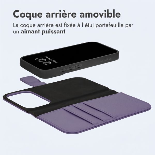 imoshion Étui portefeuille luxe 2-en-1 amovible Apple iPhone 18 Pro / 17 Pro - Lilas