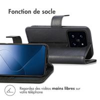 imoshion Étui de télephone portefeuille de luxe Xiaomi 14 - Noir
