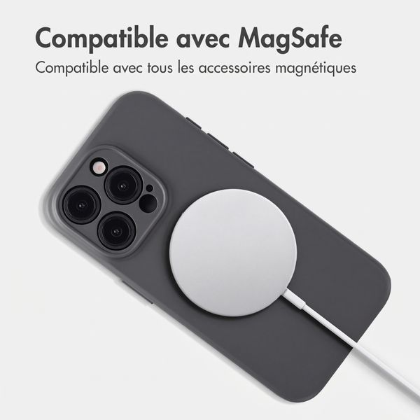 Accezz Coque Grip avec MagSafe Apple iPhone 15 Pro - Gris