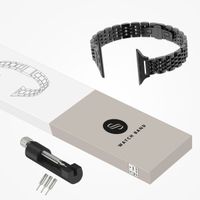 Selencia Bracelet en acier slim style Jubilee Apple Watch | 38/40/41/42 mm - Noir