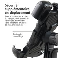 imoshion Support de téléphone robuste pour vélo - Rotation à 360° - Universel - Noir