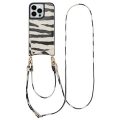 Selencia Coque de télephone Nova avec cordon et porte-cartes Apple iPhone 13 Pro - Zazzy Zebra