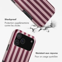 Selencia Coque arrière Vivid avec MagSafe Apple iPhone 18 Pro Max / 17 Pro Max - Bonbon Stripe Raspberry