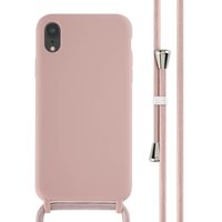 imoshion Coque en silicone avec cordon Apple iPhone Xr - Sand Pink