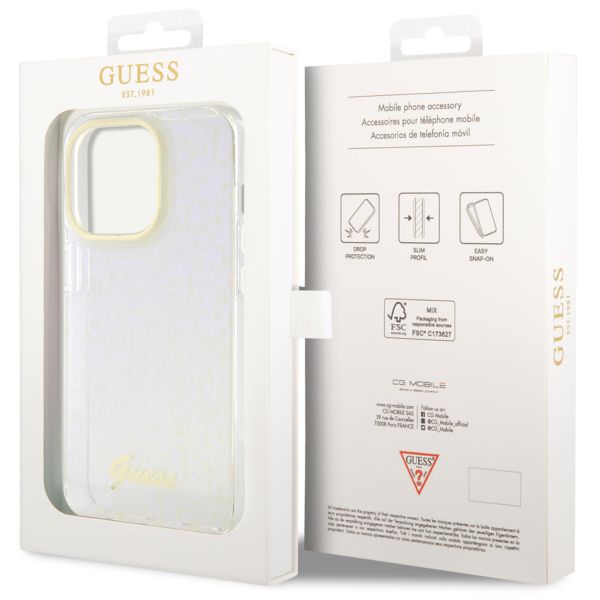 Guess Coque arrière Faceted Mirror Apple iPhone 15 Pro - Bleu