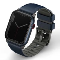 Uniq Bracelet Linus AiroSoft™ en silicone Apple Watch | 44/45/46/49 mm - Nautical Blue