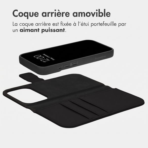 imoshion Étui portefeuille luxe 2-en-1 amovible Apple iPhone 18 Pro Max / 17 Pro Max - Noir