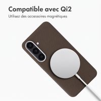 Accezz Coque arrière Mesh avec MagSafe Samsung Galaxy S25 / S24 - Marron