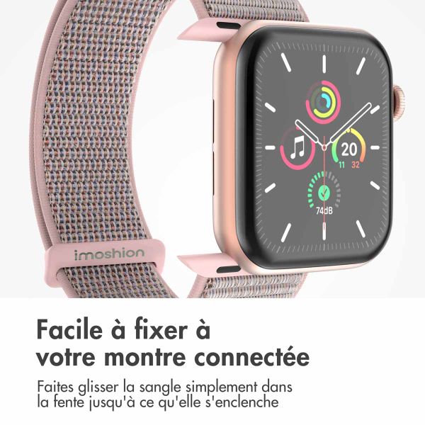imoshion Bracelet en nylon Apple Watch | 44/45/46/49 mm - Sand Pink