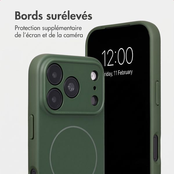 Accezz Coque Grip avec MagSafe Apple iPhone 18 Pro / 17 Pro - Vert foncé