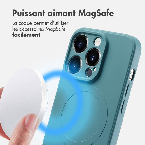 imoshion Coque Couleur avec MagSafe Apple iPhone 14 Pro - Smoke Green