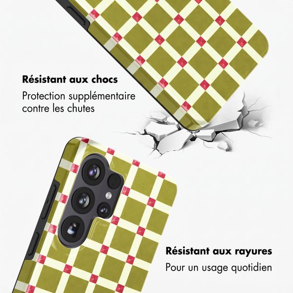 Selencia Coque arrière Vivid Samsung Galaxy S26 Ultra - Check This Olive