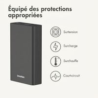 imoshion Ultra Series Aluminium Batterie externe 20.000 mAh - Charge rapide jusqu'à 33 watts - Black