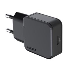 Accezz Chargeur GaN Ultra Slim - USB-C - 20 W - Noir