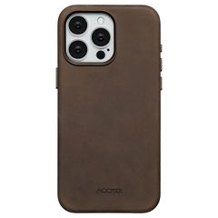 Accezz Coque MagSafe en cuir vintage Apple iPhone 15 Pro Max - Rustic Brown
