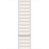 Apple Bracelet Leather Link Apple Watch | 44/45/46/49 mm - Taille M/L - Chalk