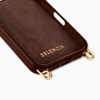 Selencia Coque arrière Rivièra avec MagSafe avec crochets amovibles Apple iPhone 17 Pro Max - Choco Brown