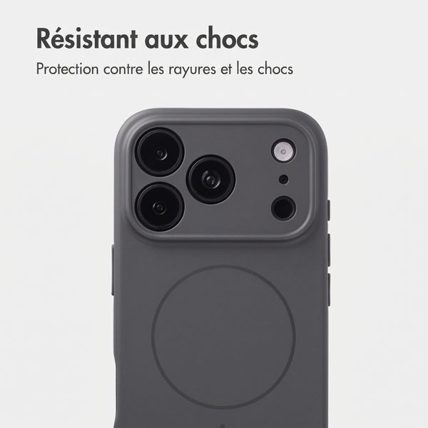 Accezz Coque Grip avec MagSafe Apple iPhone 18 Pro / 17 Pro - Gris