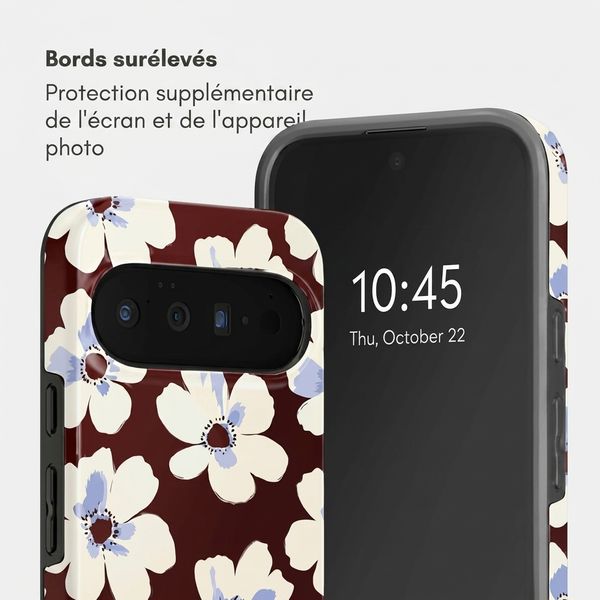 Selencia Coque arrière Vivid avec MagSafe Google Pixel 11 Pro - Choco Flower Pop