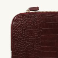 Selencia Pochette ordinateur Croco 13 pouces - Burgundy