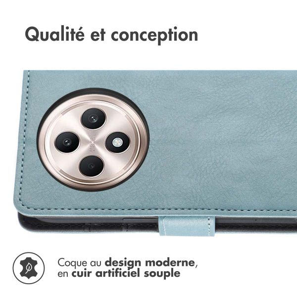 imoshion Étui de télephone portefeuille de luxe Oppo Reno 12F 5G - Bleu clair