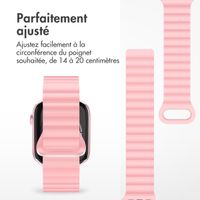 imoshion Bracelet en silicone magnétique Apple Watch | 38/40/41/42 mm - Rose & Blanc