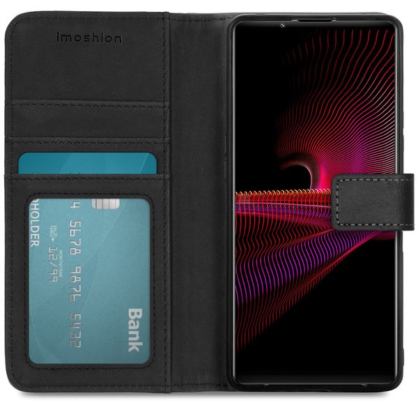 imoshion Étui de télephone portefeuille de luxe Sony Xperia 1 III - Noir