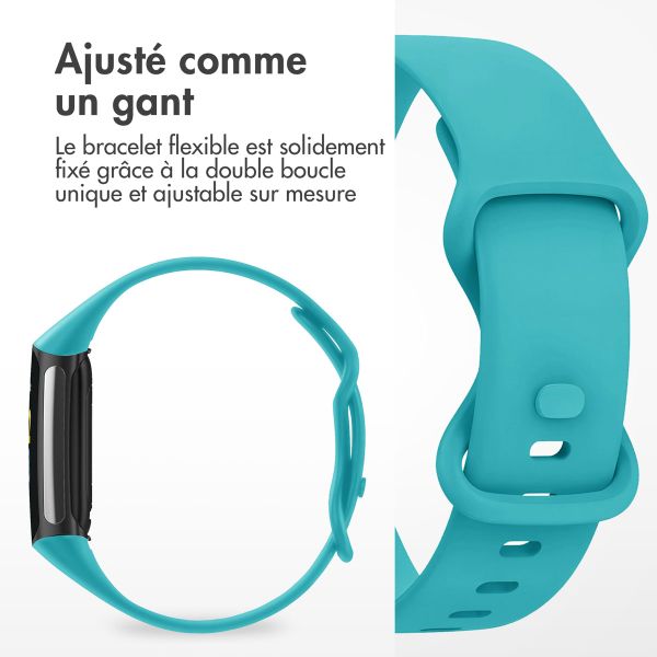 imoshion Bracelet silicone Fitbit Charge 5 / 6 - L - Turquoise