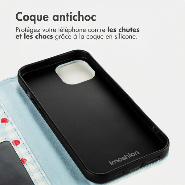imoshion Étui de télephone portefeuille Design Apple iPhone 14 - Cherry Check