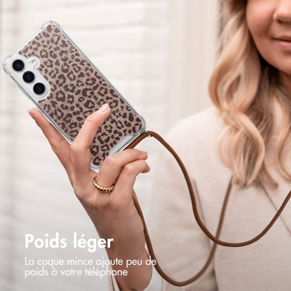 imoshion Coque Design avec cordon Samsung Galaxy S25 - Leopard Mood