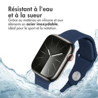 imoshion Bracelet tressé en silicone Apple Watch | 44/45/46/49 mm - Bleu foncé