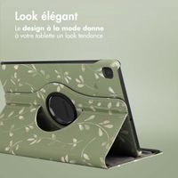 imoshion Coque tablette Design rotatif à 360° Samsung Galaxy Tab S6 Lite (2020/2022/2024)  - Green Flowers