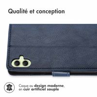 imoshion Étui de télephone portefeuille de luxe Samsung Galaxy A05s - Bleu foncé