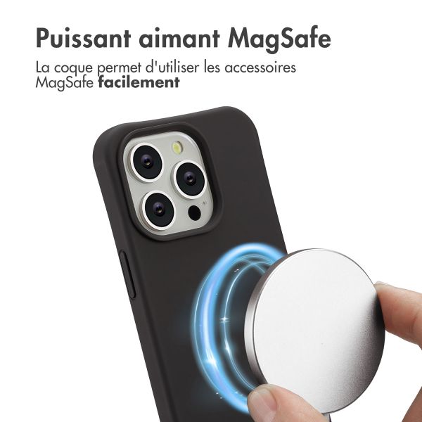 imoshion Coque arrière Color avec cordon amovible et MagSafe Apple iPhone 14 Pro - Black Coffee