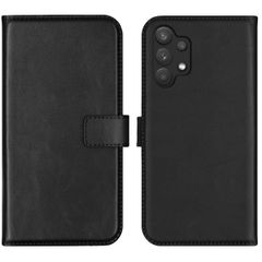 Selencia Étui portefeuille en cuir véritable Samsung Galaxy A32 (5G) - Noir