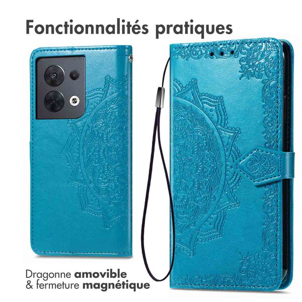 imoshion Etui de télephone Mandala Oppo Reno 8 5G - Turquoise