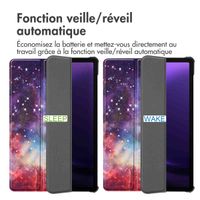 imoshion Coque tablette Design Trifold Samsung Galaxy Tab S9 11.0 pouces / S10 Lite / S10 FE / S9 FE 10.9 pouces - Space