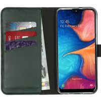 Selencia Étui portefeuille en cuir véritable Samsung Galaxy A20e - Vert