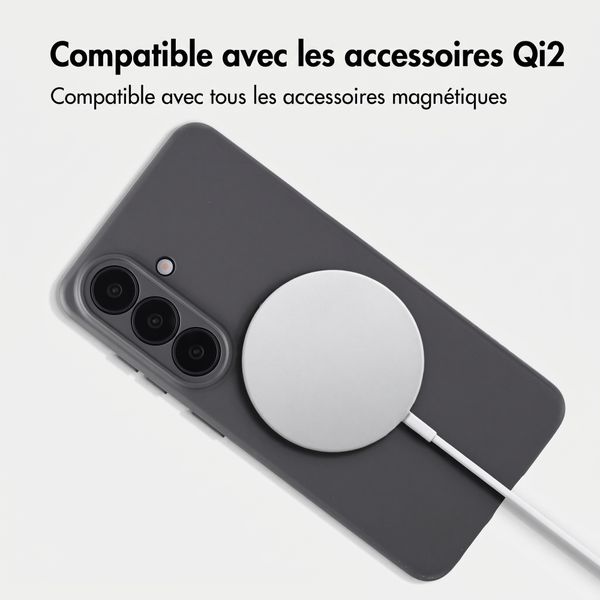 Accezz Coque Grip avec MagSafe Samsung Galaxy S26 - Gris