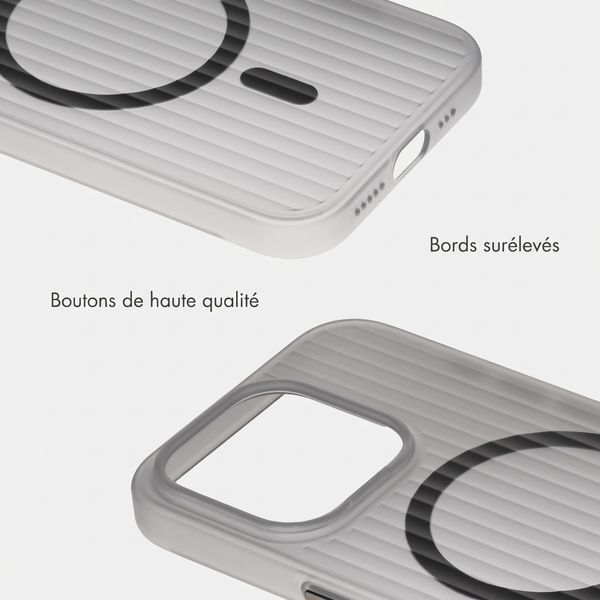 Accezz Coque arrière Lite avec MagSafe | Fluted | Apple iPhone 15 Pro - Gris