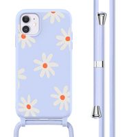 imoshion Coque design en silicone avec cordon Apple iPhone 11 - Lila Flower Distance
