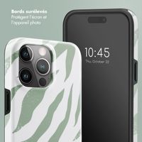 Selencia Coque arrière Vivid Apple iPhone 15 Pro Max - Colorful Zebra Sage Green