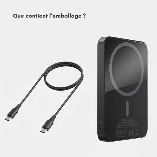 Selencia Powerbank Vivid 5 000 mAh - MagSafe et Qi - Black / Autumn Muse