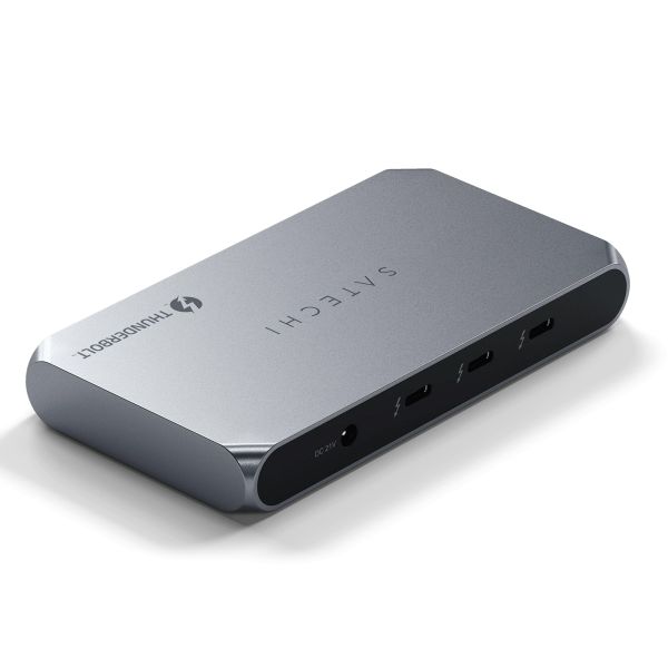 Satechi Thunderbolt 4 Slim Hub Pro - Hub de bureau Mac, iPhone, iPad et Windows - Space Grey