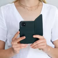 Selencia Étui portefeuille en cuir véritable Samsung Galaxy S7 - Vert