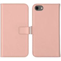 Selencia Étui portefeuille en cuir véritable Apple iPhone SE (2022 / 2020) / 8 / 7 / 6(s) - Dusty Pink