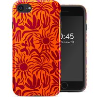 Selencia Coque arrière Vivid Apple iPhone SE (2022 / 2020) / 8 / 7 - Tropical Vibes Apricot